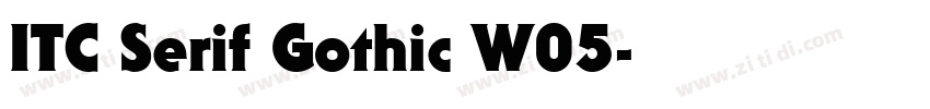 ITC Serif Gothic W05字体转换